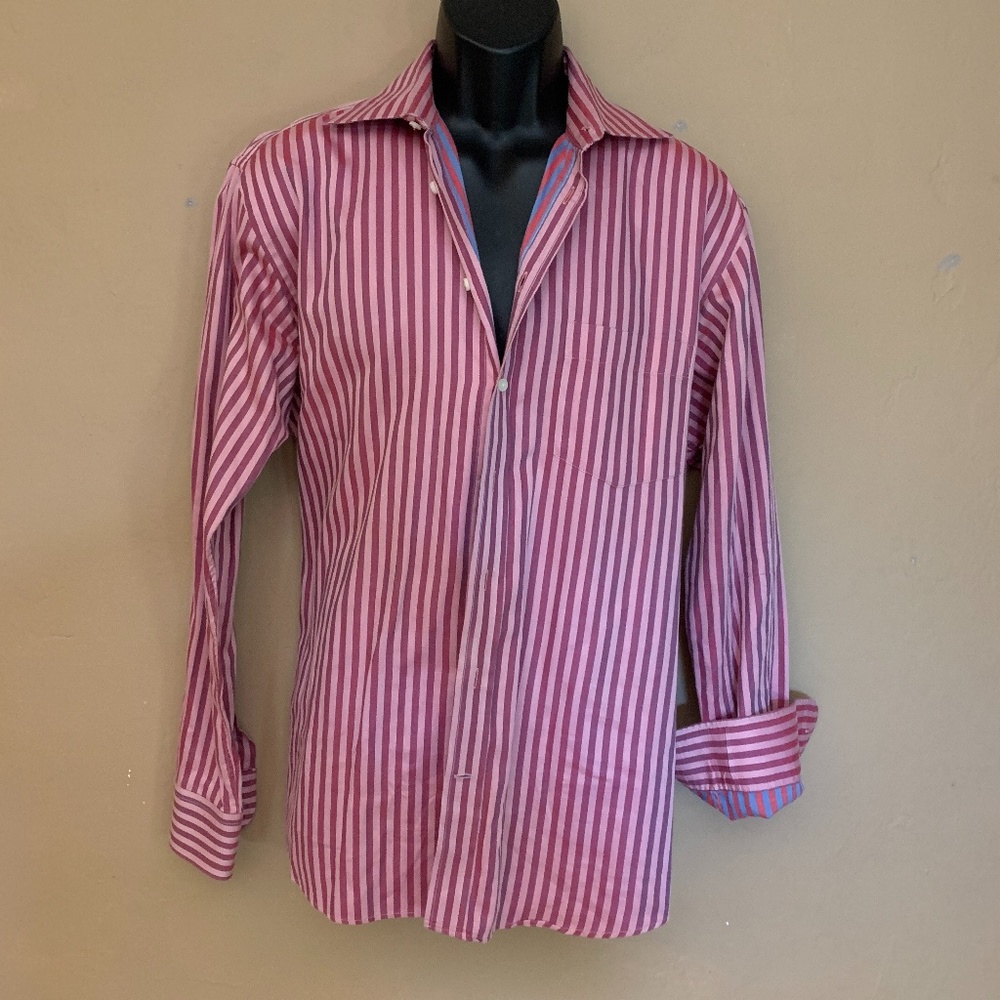 SAND Striped Long Sleeve Shirt EU 42 / 15.5" neck 100% cotton Gently worn
